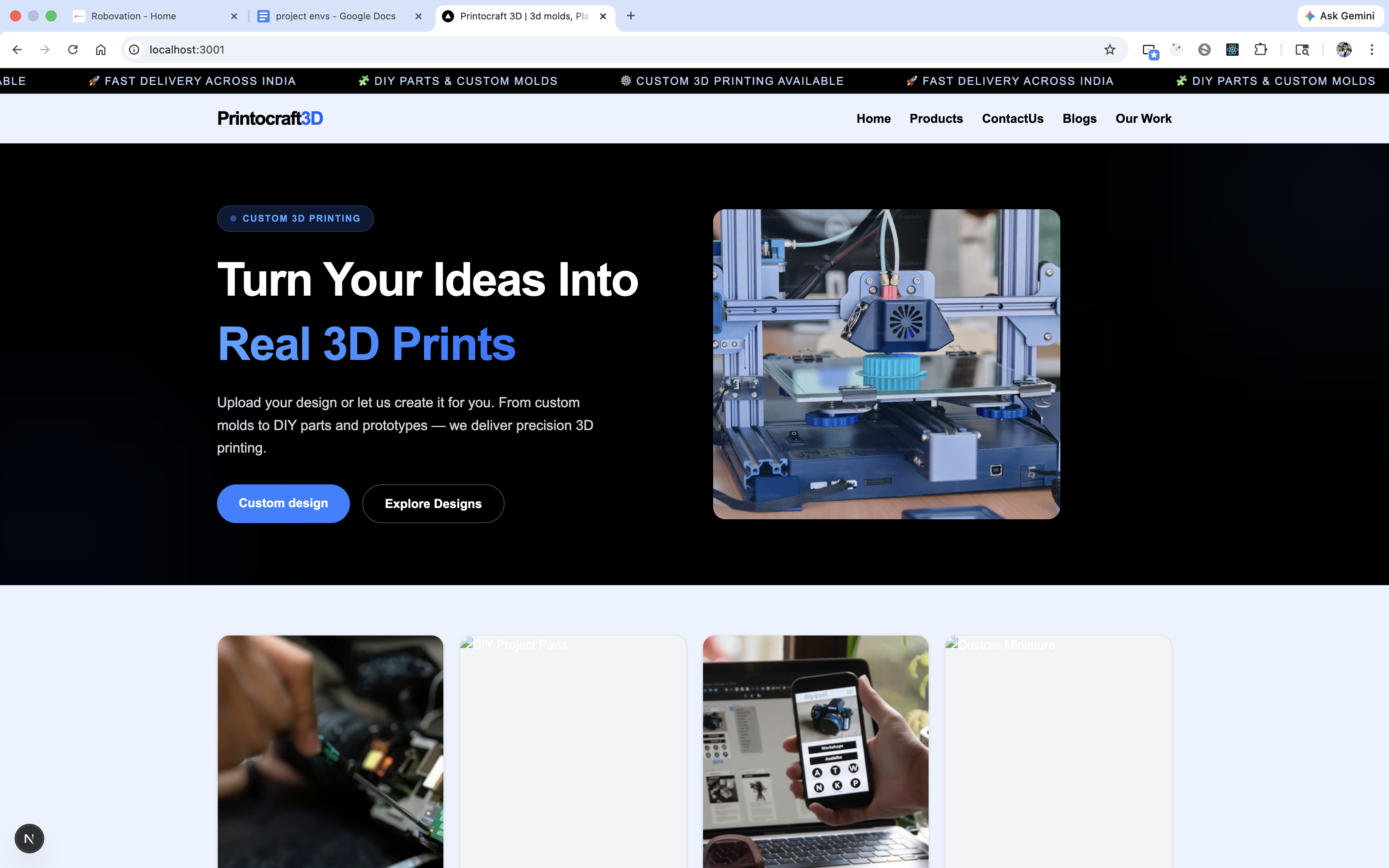 printocraft3D website